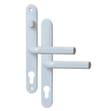 ASEC 68mm Lever UPVC Door Furniture With Snib - White