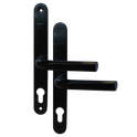 ASEC 68mm Lever UPVC Door Furniture With Snib - Black