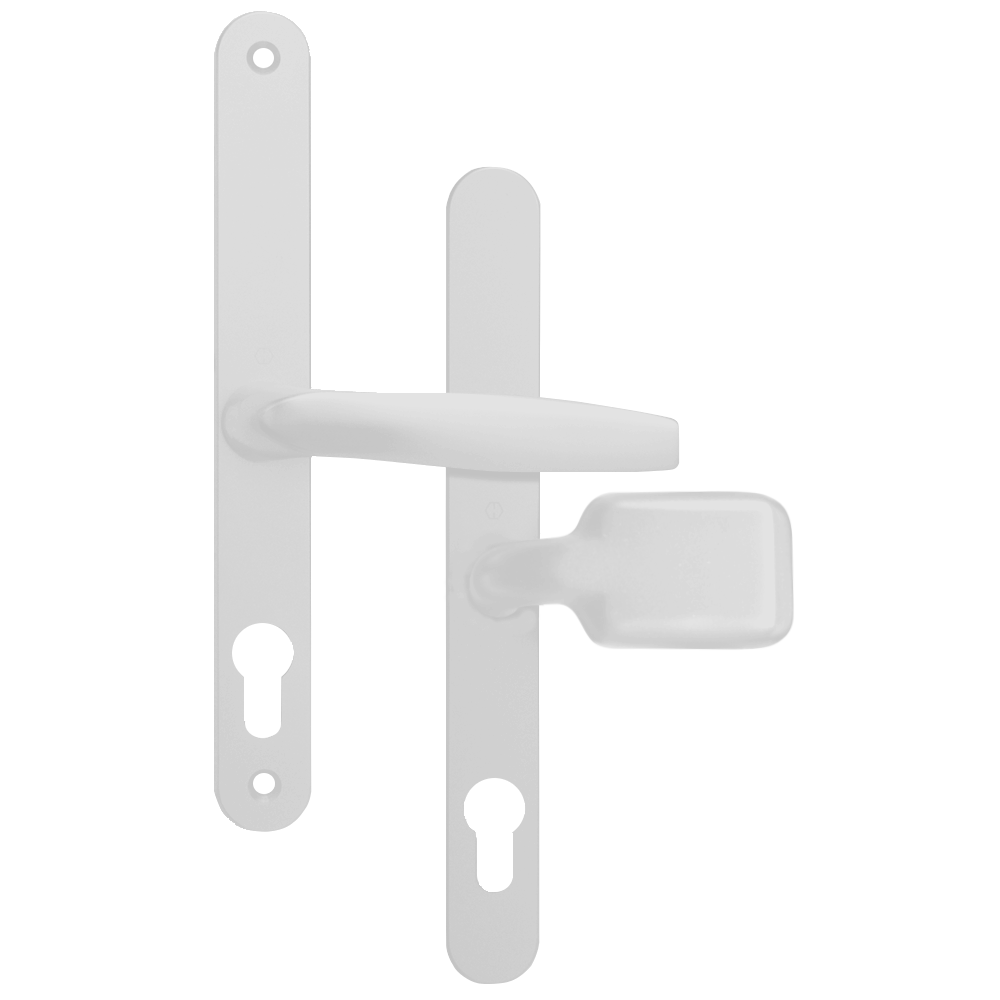 ASEC 68mm Lever Pad UPVC Door Furniture With Snib - White