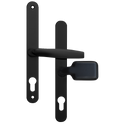 ASEC 68mm Lever Pad UPVC Door Furniture With Snib - Black