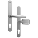 ASEC 68mm Lever Pad UPVC Door Furniture With Snib - Silver