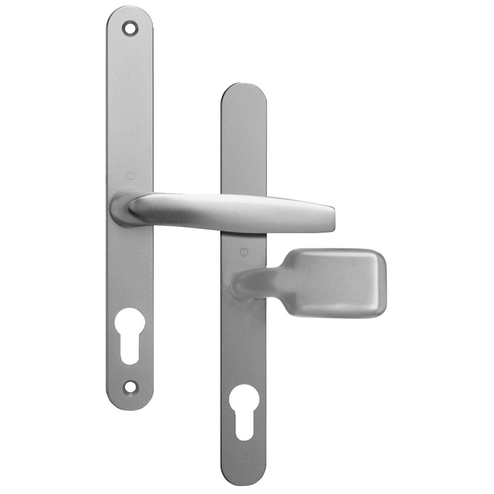 ASEC 68mm Lever Pad UPVC Door Furniture With Snib - Silver