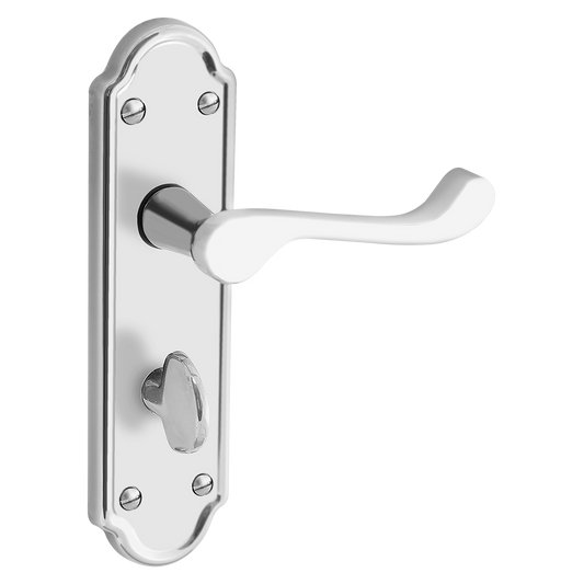 ASEC URBAN San Francisco Bathroom Lever on Plate  Door Furniture - Satin Nickel (Visi)