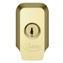 ASEC High Security Rim Cylinder Pull With Cylinder - Polished Brass