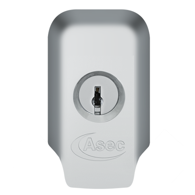 ASEC High Security Rim Cylinder Pull With Cylinder - Satin Chrome