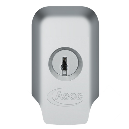 ASEC High Security Rim Cylinder Pull With Cylinder - Satin Chrome