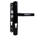 ASEC 70 Lever/Lever Door Furniture To Suit Ferco - 200mm Backplate - Black