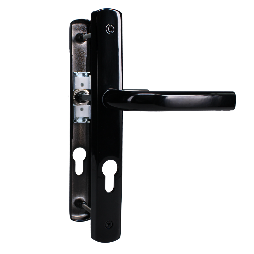 ASEC 70 Lever/Lever Door Furniture To Suit Ferco - 200mm Backplate - Black