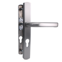 ASEC 70 Lever/Lever Door Furniture To Suit Ferco - 200mm Backplate - Satin Silver
