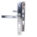 ASEC 70 Lever/Lever Door Furniture To Suit Ferco - 200mm Backplate - Polished Silver
