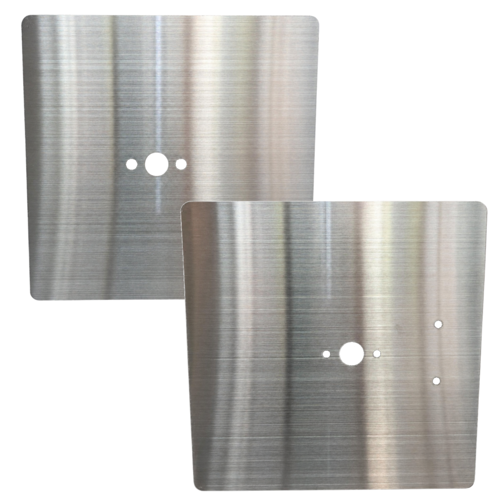 ASEC Stainless Steel Cubicle retro-fit plate to cover fixing holes - Stainless Steel