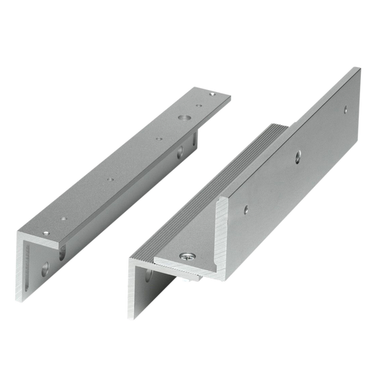 ASEC Bracket Z&L Inward Opening to Suit Slim Line Magnets - Satin Anodised Aluminium