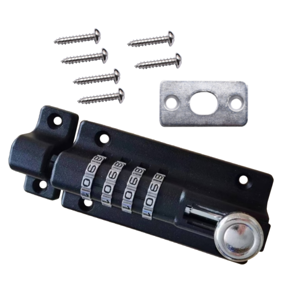 ASEC Combination Tower Bolt Black - 4 Wheel Combination