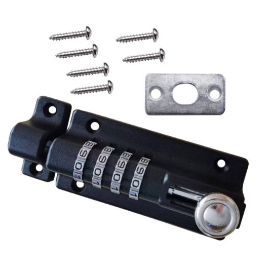 ASEC Combination Tower Bolt Black - 4 Wheel Combination