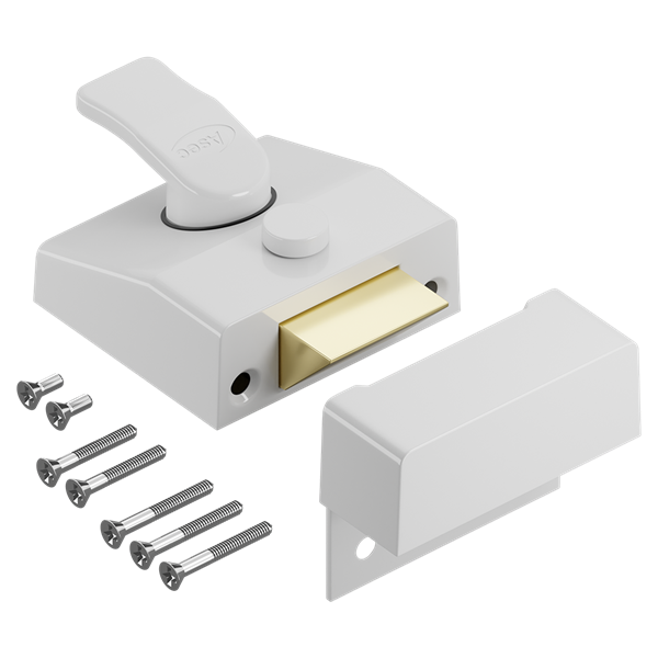ASEC AS14 & AS18 Non-Deadlocking Nightlatch - 40mm WHT Case Only Boxed
