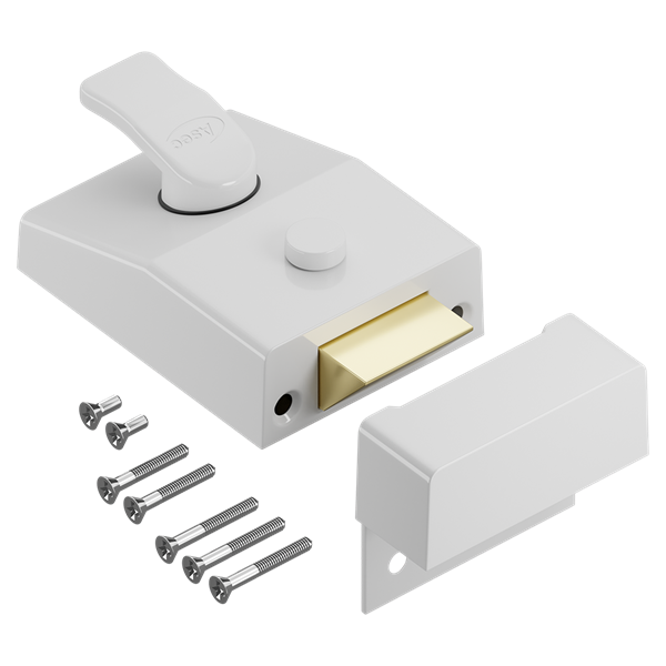 ASEC AS14 & AS18 Non-Deadlocking Nightlatch - 60mm WHT Case Only Boxed