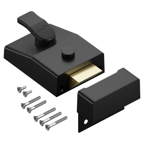 ASEC AS14 & AS18 Non-Deadlocking Nightlatch - 60mm Black Case Only Boxed