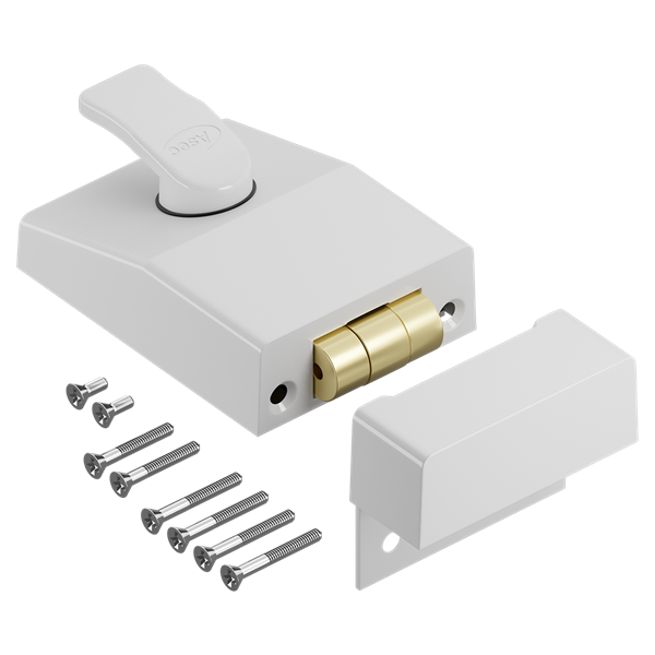 ASEC AS12 Rollerbolt Nightlatch - 60mm WHT Case Only Boxed