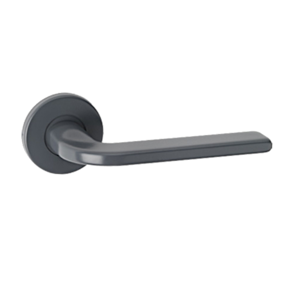 ASEC URBAN Utah Lever on Round Rose Door Furniture - Slate Grey (Boxed)