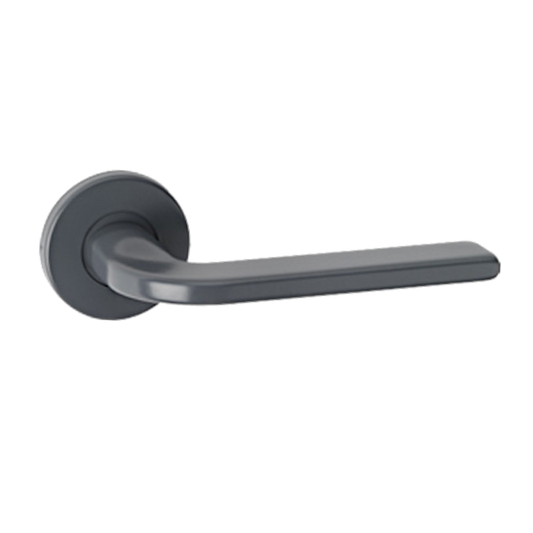 ASEC URBAN Utah Lever on Round Rose Door Furniture - Slate Grey (Boxed)