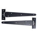 ASEC Medium Tee Hinge - Black - 250mm (Pair)