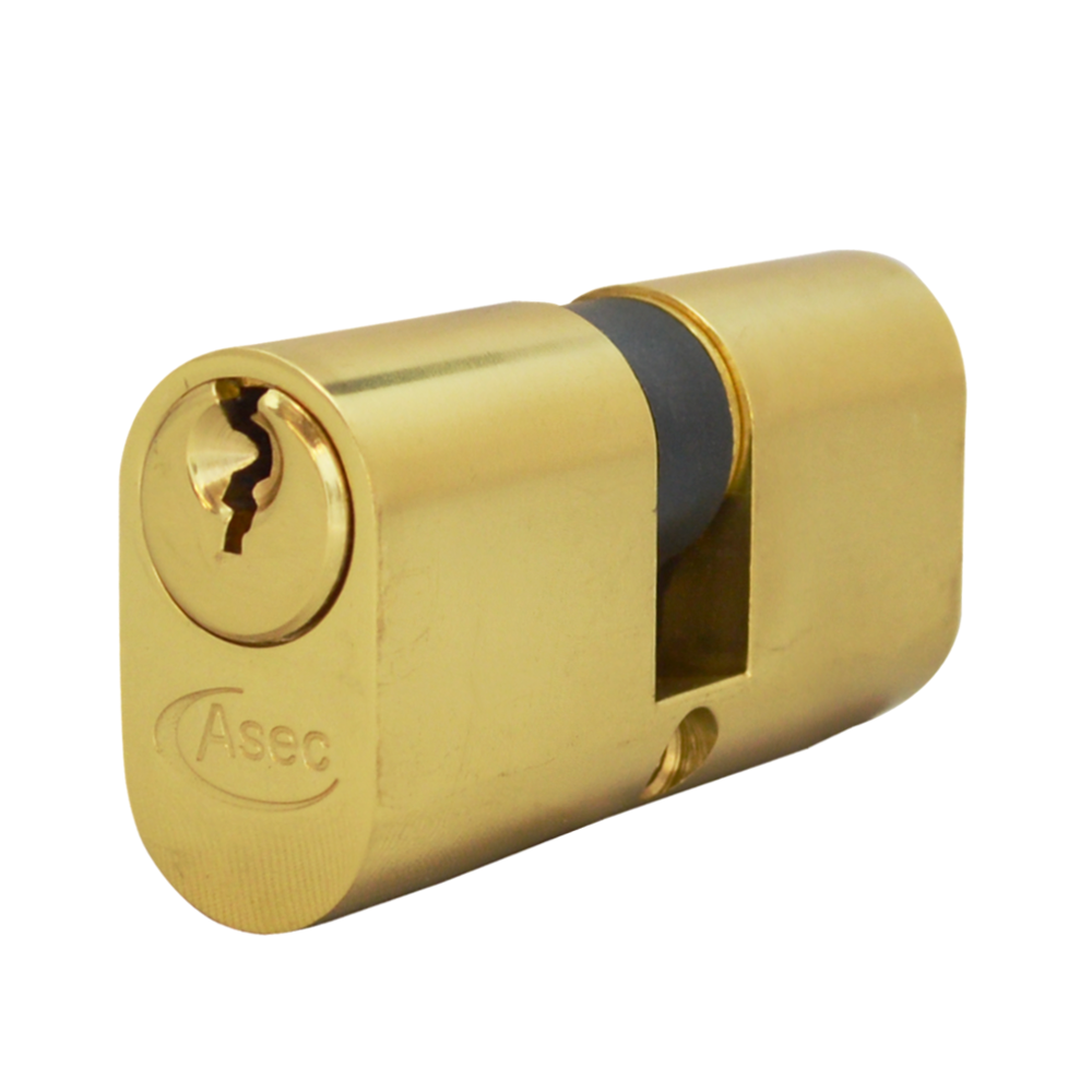 ASEC 5-Pin Oval Double Cylinder - 60mm 30/30 (25/10/25) KD PB