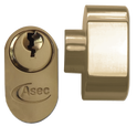 ASEC 5-Pin Oval Key & Turn Cylinder - 70mm 35/T35 (30/10/T30) KD PB