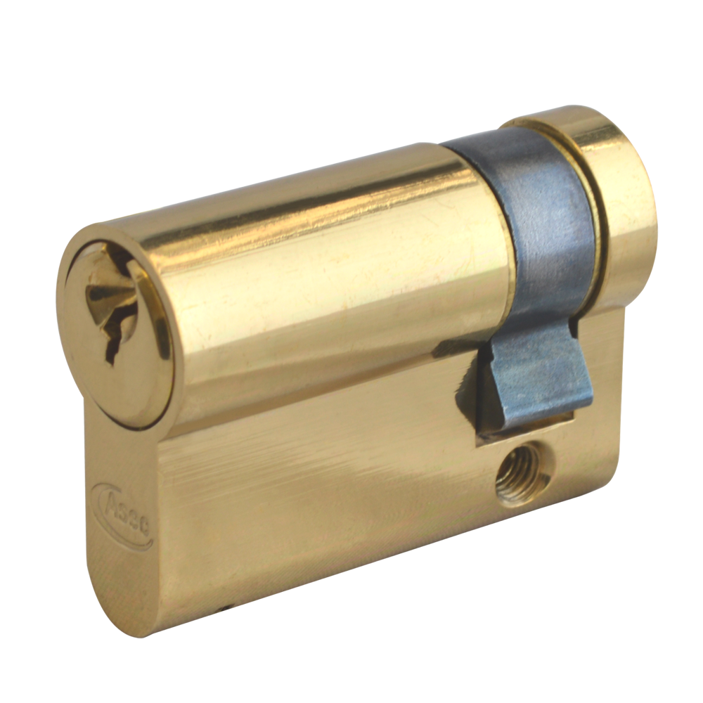 ASEC 6-Pin Euro Half Cylinder - 45mm (35/10) KD PB