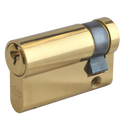 ASEC 6-Pin Euro Half Cylinder - 50mm (40/10) KD PB