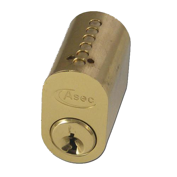 ASEC 6-Pin Scandinavian Oval External Cylinder - PB KD (Boxed)