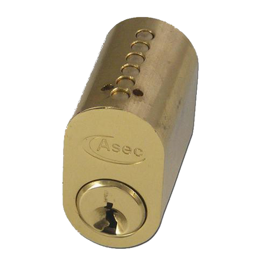 ASEC 6-Pin Scandinavian Oval External Cylinder - PB KD (Boxed)