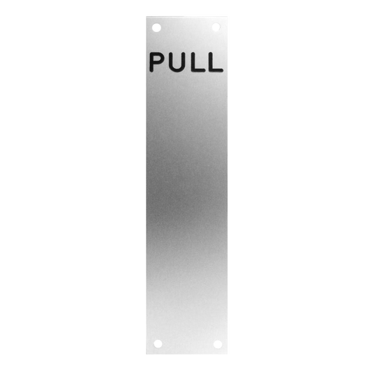 ASEC 75mm Wide Aluminium `Pull` Finger Plate - 300mm SAA