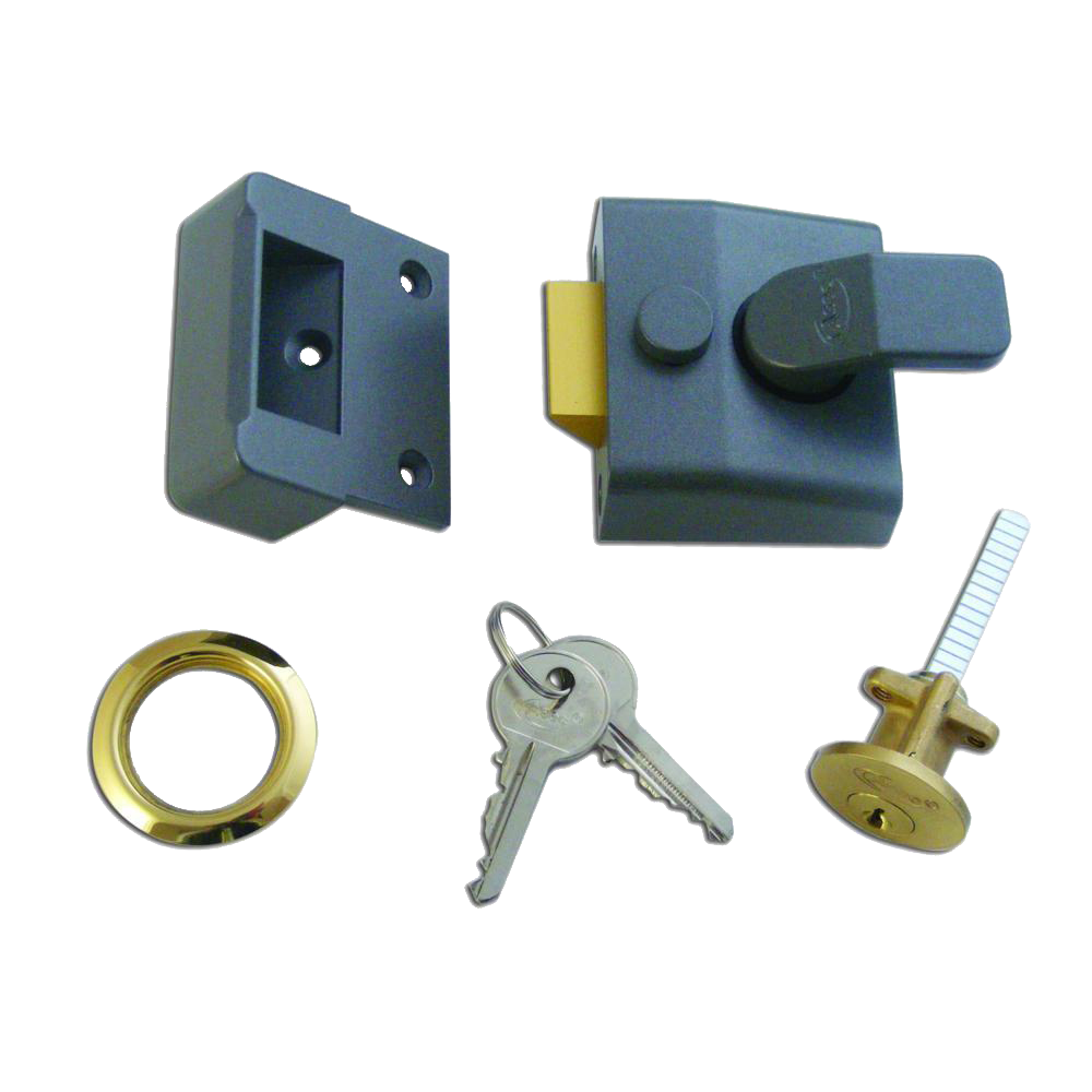 ASEC AS14 & AS18 Non-Deadlocking Nightlatch - 40mm DMG Case - PB Cyl Boxed