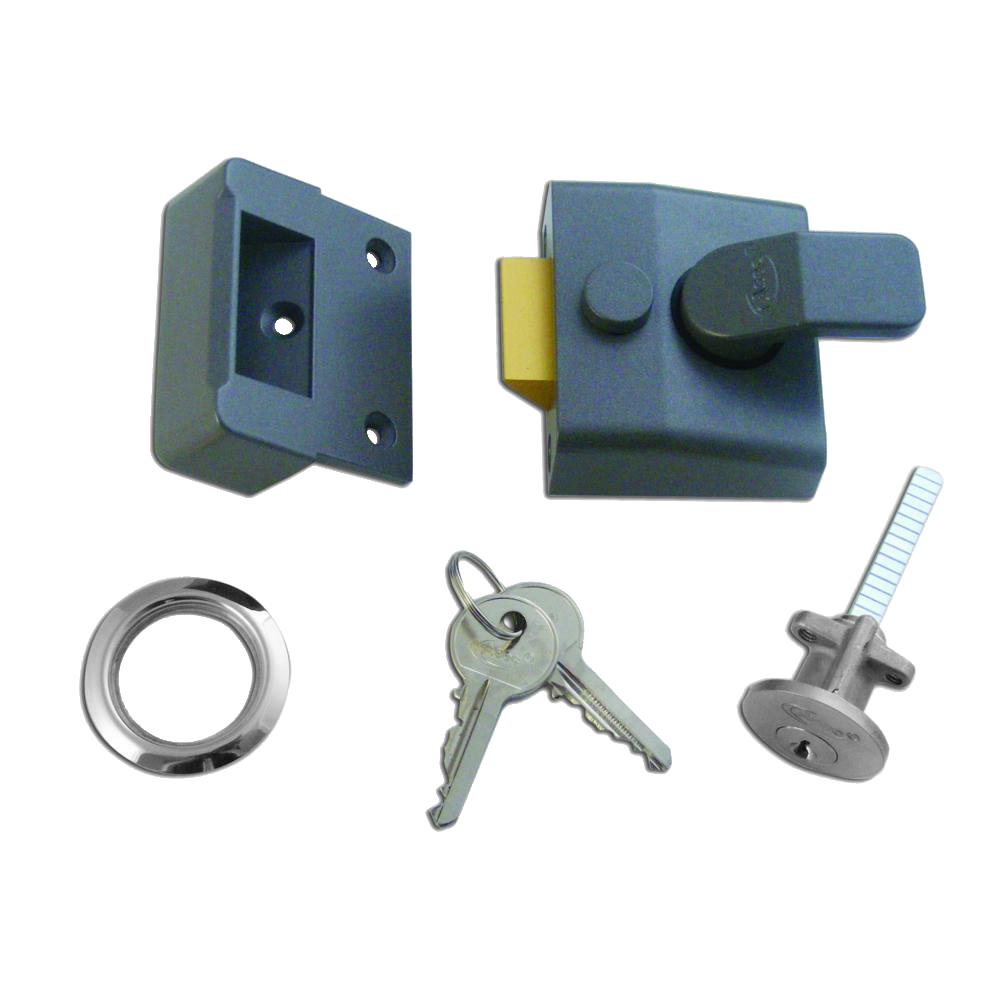 ASEC AS14 & AS18 Non-Deadlocking Nightlatch - 40mm DMG Case - SC Cyl Boxed