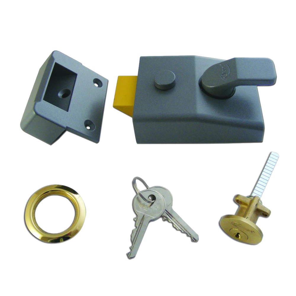 ASEC AS14 & AS18 Non-Deadlocking Nightlatch - 60mm DMG Case - PB Cyl Visi