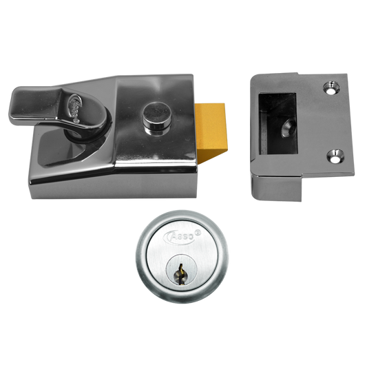 ASEC AS15 & AS19 Deadlocking Nightlatch - 40mm PC - SC Visi