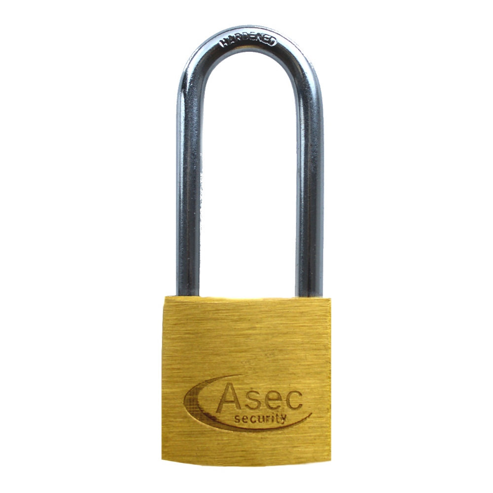 ASEC KA Long Shackle Brass Padlock - 30mm KA (To CX) Boxed