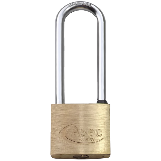 ASEC KA Long Shackle Brass Padlock - 50mm KA (to G) Boxed