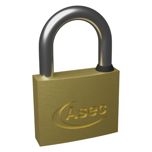 ASEC MK Open Shackle Brass Padlock - 50mm MK `CC` Boxed