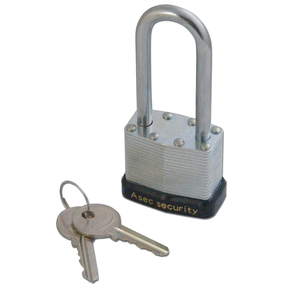ASEC 787 & 797 Open Shackle Laminated Padlock - 40mm KD Long Shackle Visi