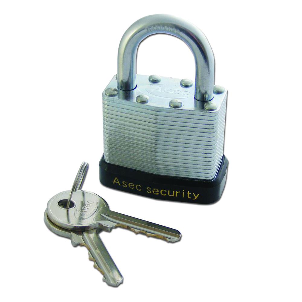 ASEC 787 & 797 Open Shackle Laminated Padlock - 40mm KA `J` Boxed