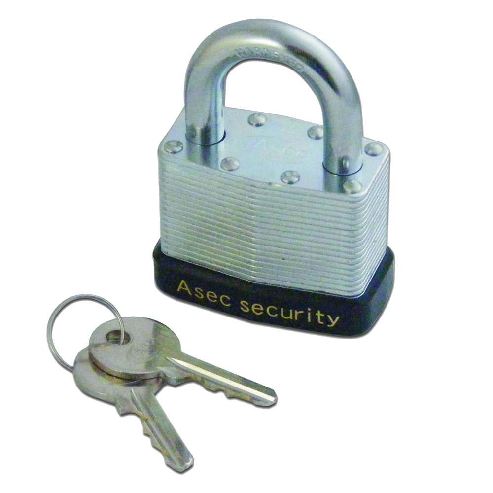 ASEC 787 & 797 Open Shackle Laminated Padlock - 50mm KA `K` Boxed