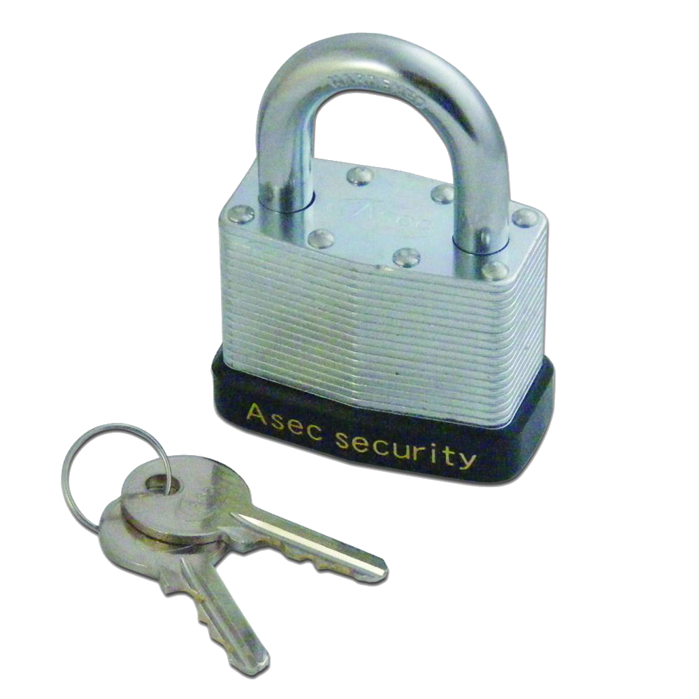 ASEC 787 & 797 Open Shackle Laminated Padlock - 50mm KA `J` Boxed