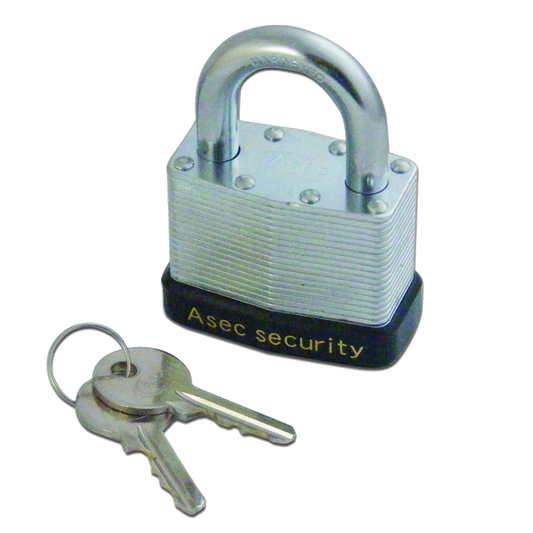 ASEC 787 & 797 Open Shackle Laminated Padlock - 50mm KA `J` Boxed