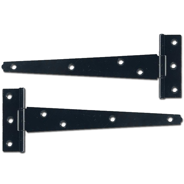 ASEC Light Tee Hinge - Black - 300mm (Pair)