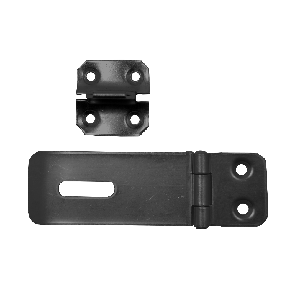ASEC Safety Hasp & Staple - Black - 75mm