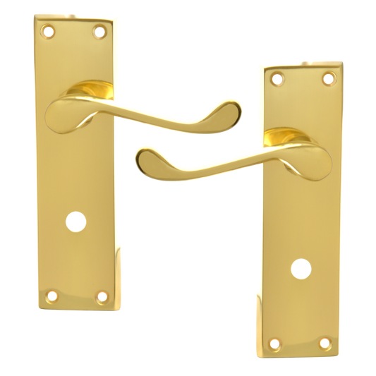 ASEC Victorian Scroll Plate Mounted Lever Furniture - PB Bathroom Visi
