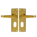 ASEC Victorian Plate Mounted Lever Furniture - PB Oval Lever Lock Visi