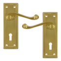 ASEC Georgian Plate Mounted Lever Furniture - PB Lever Lock Visi