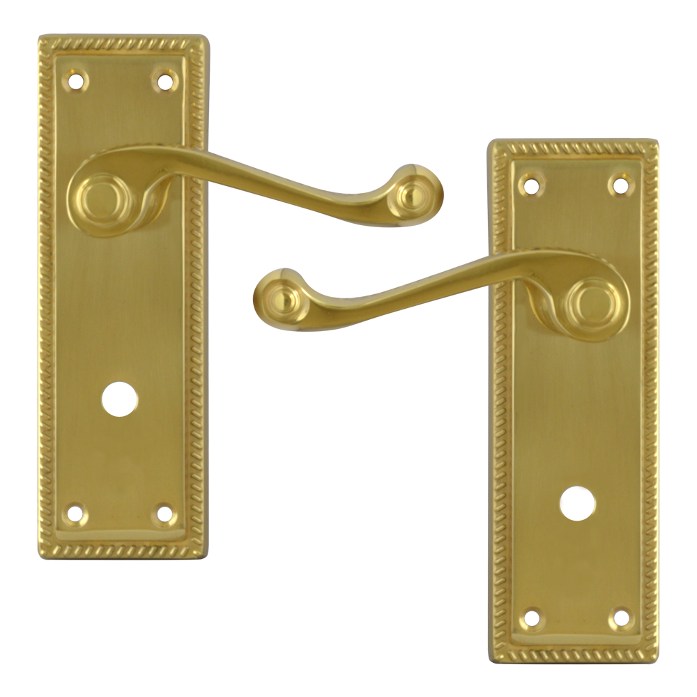ASEC Georgian Plate Mounted Lever Furniture - PB Bathroom Visi